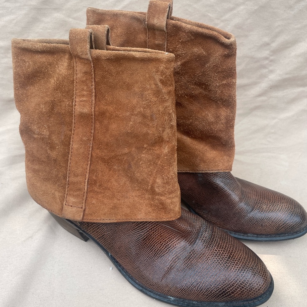 Marc Fisher Brown Ankle Boots